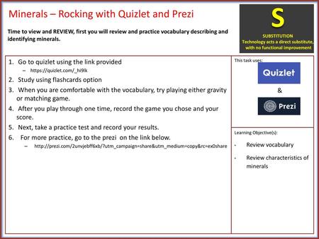 Minerals – Rocking with Quizlet and Prezi