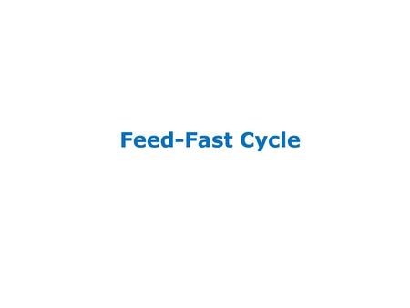 Feed-Fast Cycle.