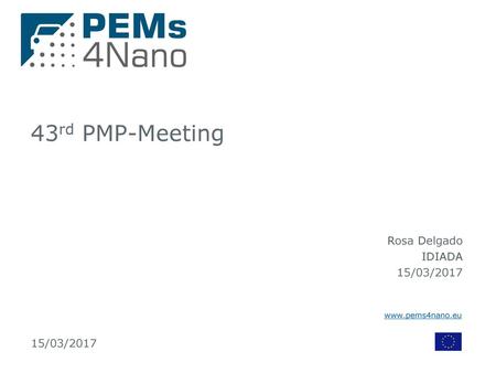 43rd PMP-Meeting Rosa Delgado IDIADA 15/03/ /03/2017 TITLE