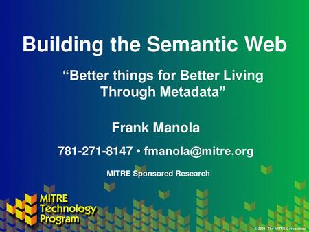 Building the Semantic Web