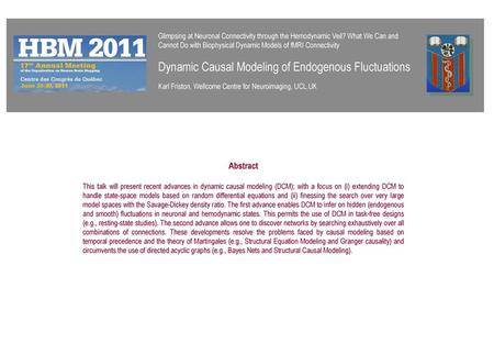 Dynamic Causal Modeling of Endogenous Fluctuations