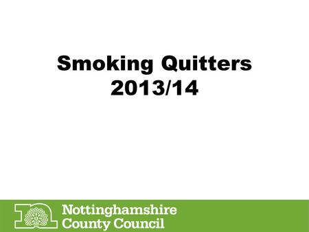 Smoking Quitters 2013/14.