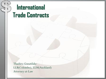 International Trade Contracts