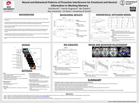 Behavioral Results SUMMARY