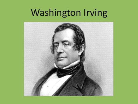 Washington Irving.