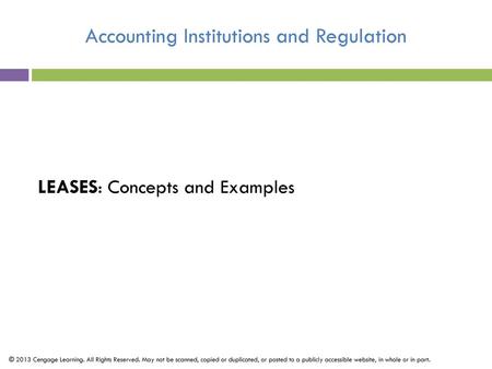 Accounting Institutions and Regulation