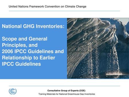 National GHG Inventories: