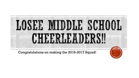 Losee Middle school Cheerleaders!!