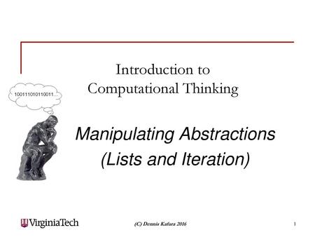 Introduction to Computational Thinking