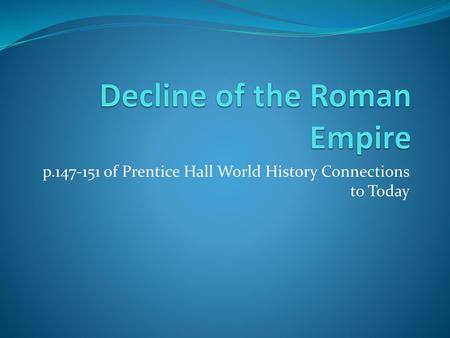 Decline of the Roman Empire