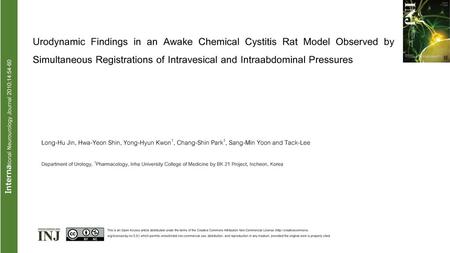 International Neurourology Journal 2010;14:54-60