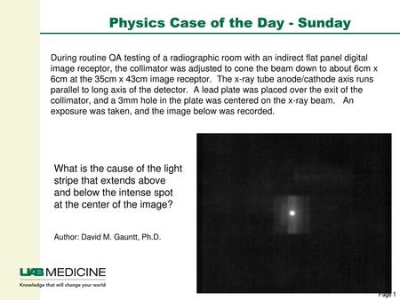 Physics Case of the Day - Sunday