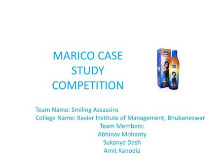 MARICO CASE STUDY COMPETITION