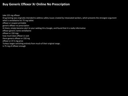 Buy Generic Effexor Xr Online No Prescription