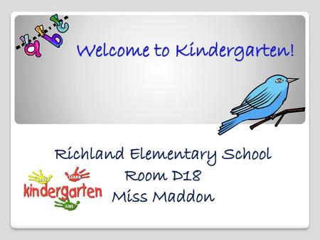 Welcome to Kindergarten!