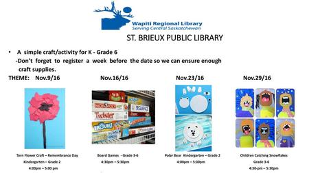 ST. BRIEUX PUBLIC LIBRARY