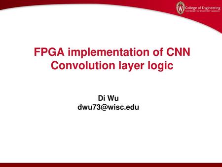 FPGA implementation of CNN Convolution layer logic