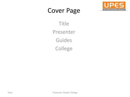 Title Presenter Guides College