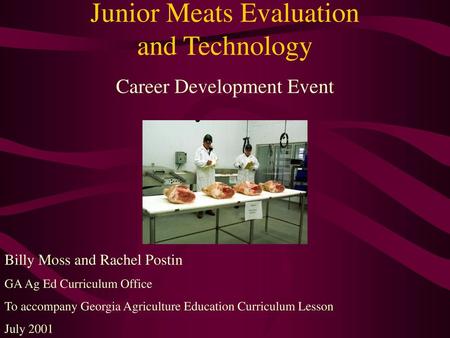 Junior Meats Evaluation and Technology