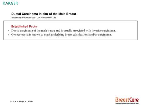 Ductal Carcinoma In situ of the Male Breast