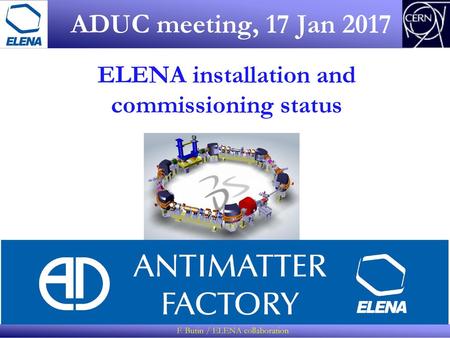 ELENA installation and commissioning status