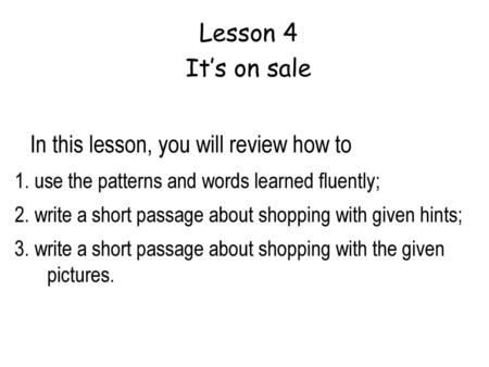 In this lesson, you will review how to