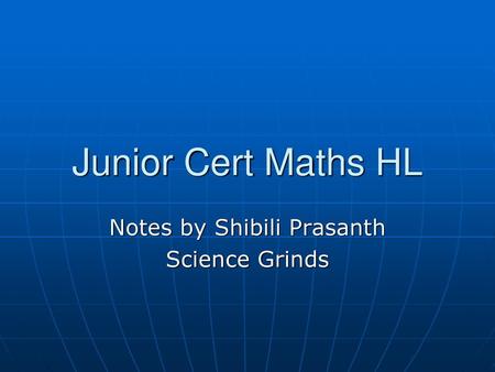 Notes by Shibili Prasanth Science Grinds