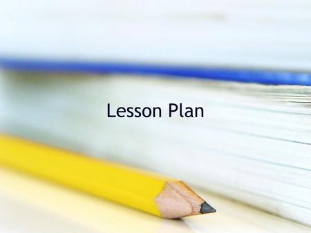 Lesson Plan.