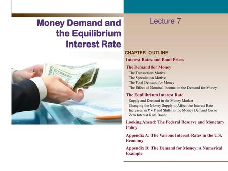 Money Demand and the Equilibrium Interest Rate