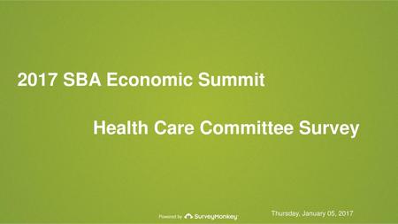 Health Care Committee Survey