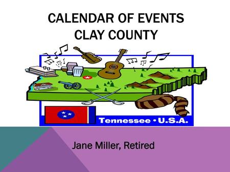 Calendar of Events Clay County