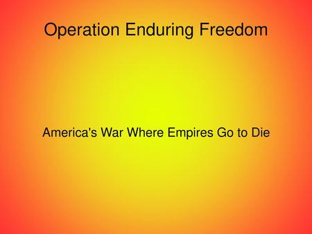 Operation Enduring Freedom