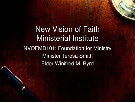 New Vision of Faith Ministerial Institute