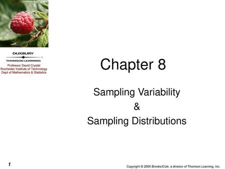 Sampling Variability & Sampling Distributions