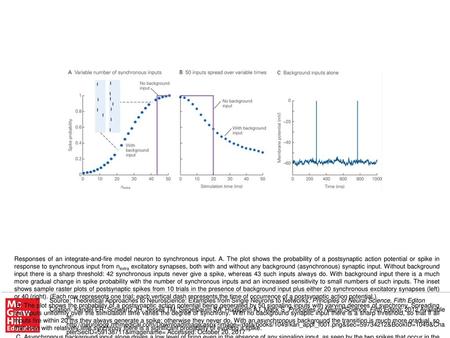 C. Asynchronous background input alone drives a low level of firing even in the absence of any signaling input, as seen by the two spikes that occur in.