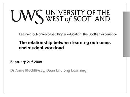 The relationship between learning outcomes and student workload