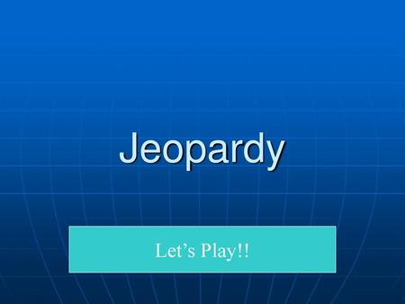 Jeopardy Let’s Play!!.