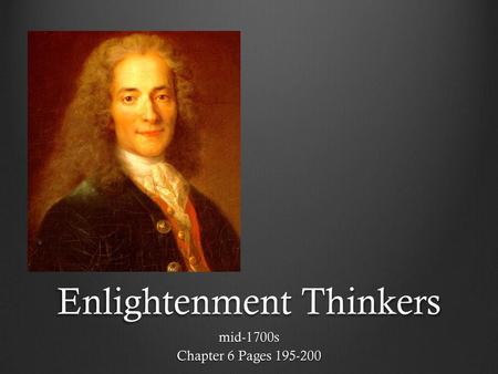 Enlightenment Thinkers