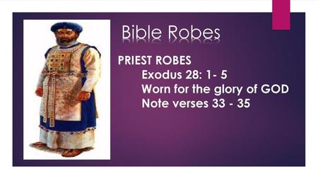 Bible Robes PRIEST ROBES Exodus 28: 1- 5 Worn for the glory of GOD