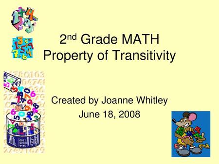 2nd Grade MATH Property of Transitivity