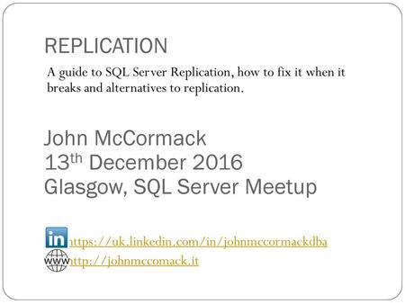 Glasgow, SQL Server Meetup