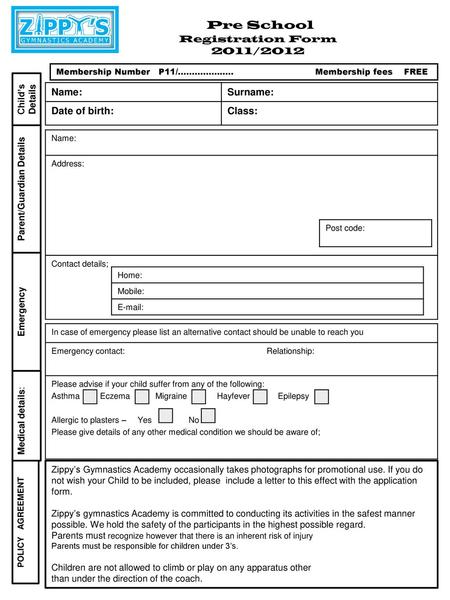 Parent/Guardian Details