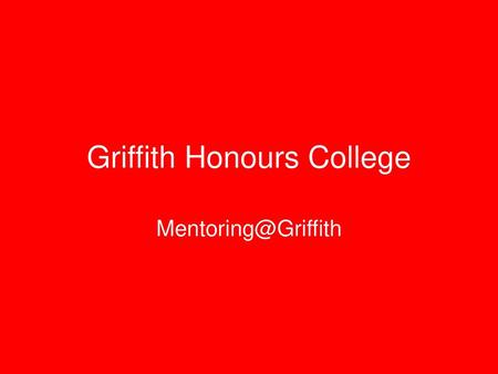 Griffith Honours College