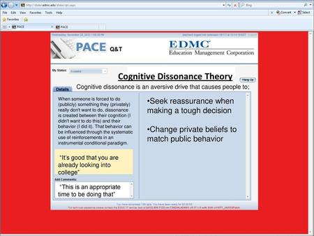 Cognitive Dissonance Theory