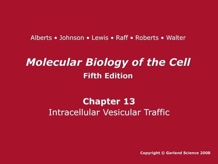 Molecular Biology of the Cell