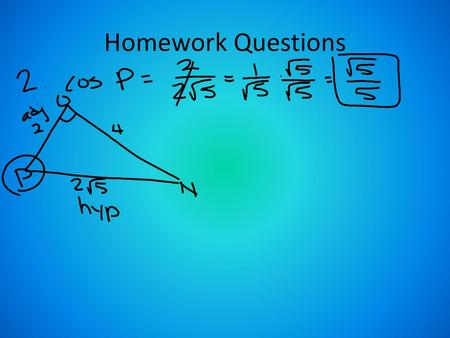 Homework Questions.