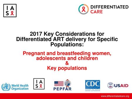 2017 Key Considerations for adolescents and children & Key populations