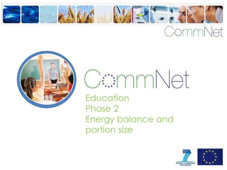 Education Phase 2 Energy balance and portion size.