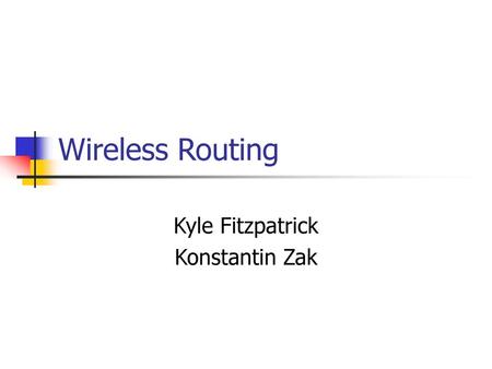 Kyle Fitzpatrick Konstantin Zak