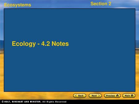 Ecology - 4.2 Notes.